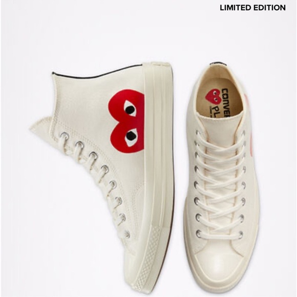 COMME DES GARÇONS PLAY
CHUCK TAYLOR ALL STAR HIGH TOP sz 10 - Picture 3 of 9